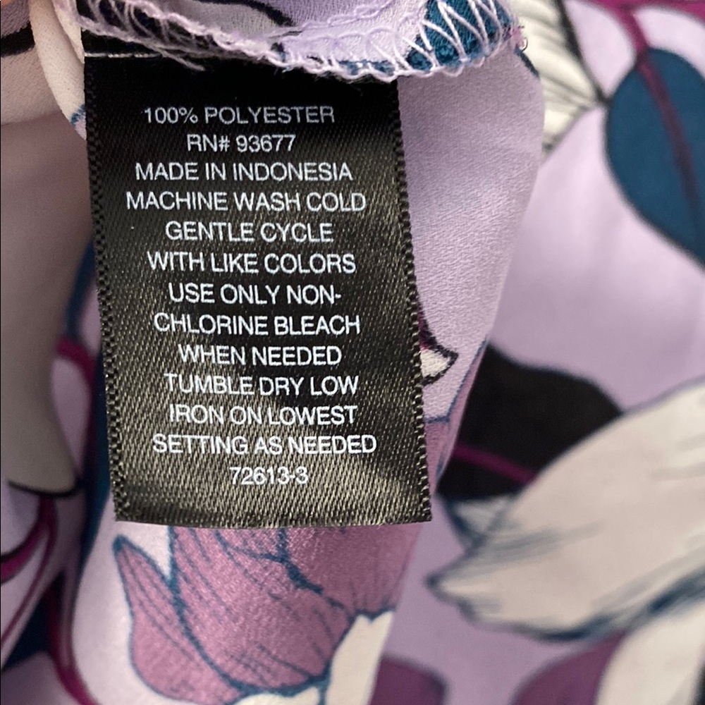 Floral Women's Worthington Top - Purple and White - Picture 9 of 9